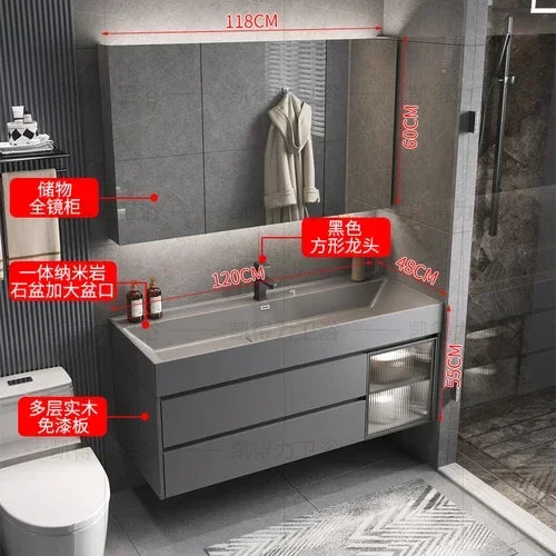MMOOKA Multipurpose Narrow Bathroom Cabinets Makeup Organizer Makeup Bathroom Cabinets Mirror with Light Banheiro Furniture YX50BC