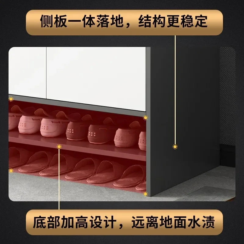 MMOOKA Entrance Shoe Cabinet Light Luxury Home Entrance Shoe Rack Large Capacity Multi-layer Entrance Cabinet Balcony Storage Locker