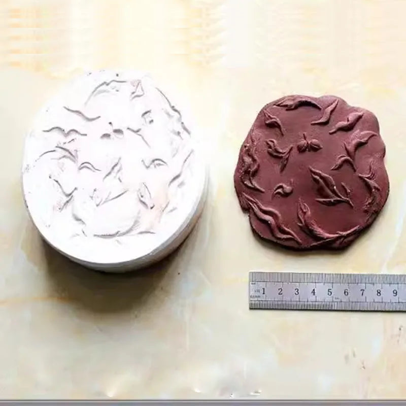 MMOOKA MMOOKA Differents Kinds of Flower Bamboo Pattern Molds For Handmade DIY Pottery Ceramic Porcelain Gypsum Moulds Art ToolsMMOOKA.COM