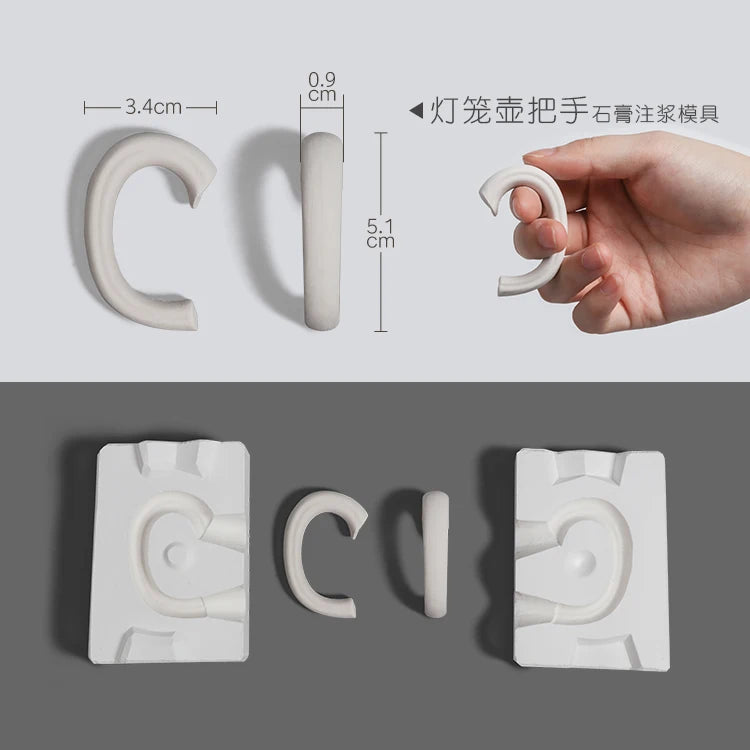 Pottery Clay Ceramic Coffee Cups, Handle Shaper Tools, Plaster Gypsum Mold Moulds, Handmade Craft Supplies, Different Kinds