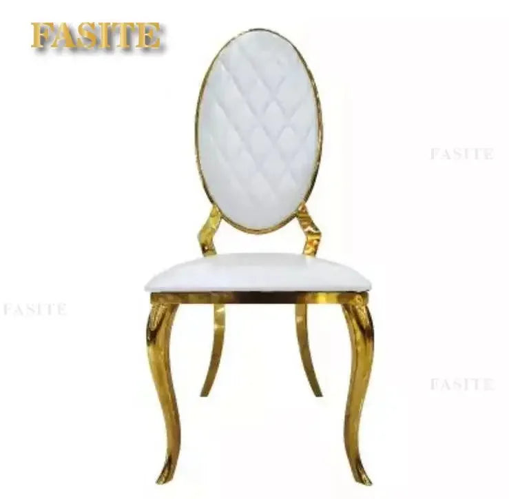 Tavolo da matrimonio a mezza luna in vetro temperato in acciaio inossidabile con cerchi rotondi per feste di luna per il noleggi