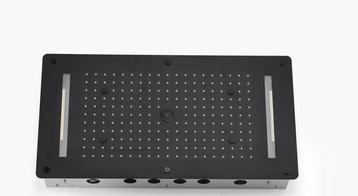 MMOOKA MMOOKA OLEFY Modern Ceiling Shower Chrome 380*700MM Waterfall Mist Spray Rain Shower Head Led Shower Bathroom Accessories FaucetMMOOKA.COM