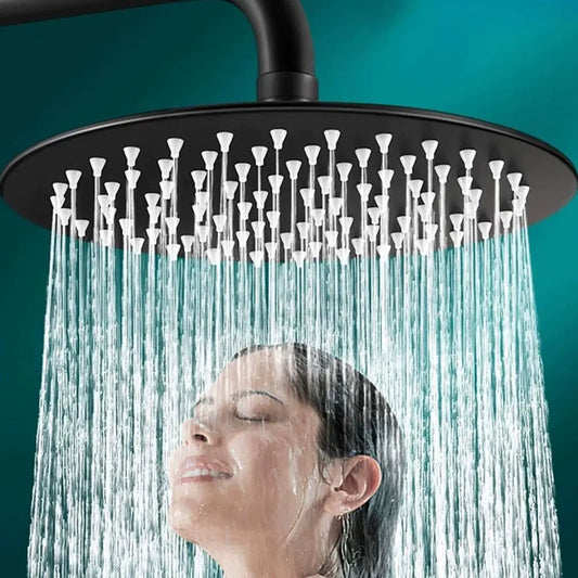 6/8/10 Inch Waterfall Shower Heads Ultra-Thin High Pressure High Flow Rainfall Shower Head Stainless Steel Boosting Nozzle