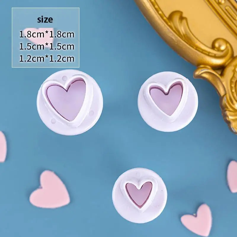 MMOOKA MMOOKA 3/4Pcs Ceramic Cutting Mold Clay Polymer Pottery Sculpture Cutter Heart Star Shaped DIY Geometric Snow Figure Modeling ToolMMOOKA.COM