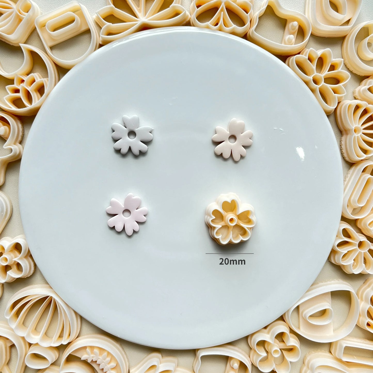 MMOOKA MMOOKA Flower Soft Pottery Earrings Polymer Clay Cutter Hollow Geometric Pattern Mold DIY Ceramic Earrings Jewelry Pendants Clay ToolsMMOOKA.COM