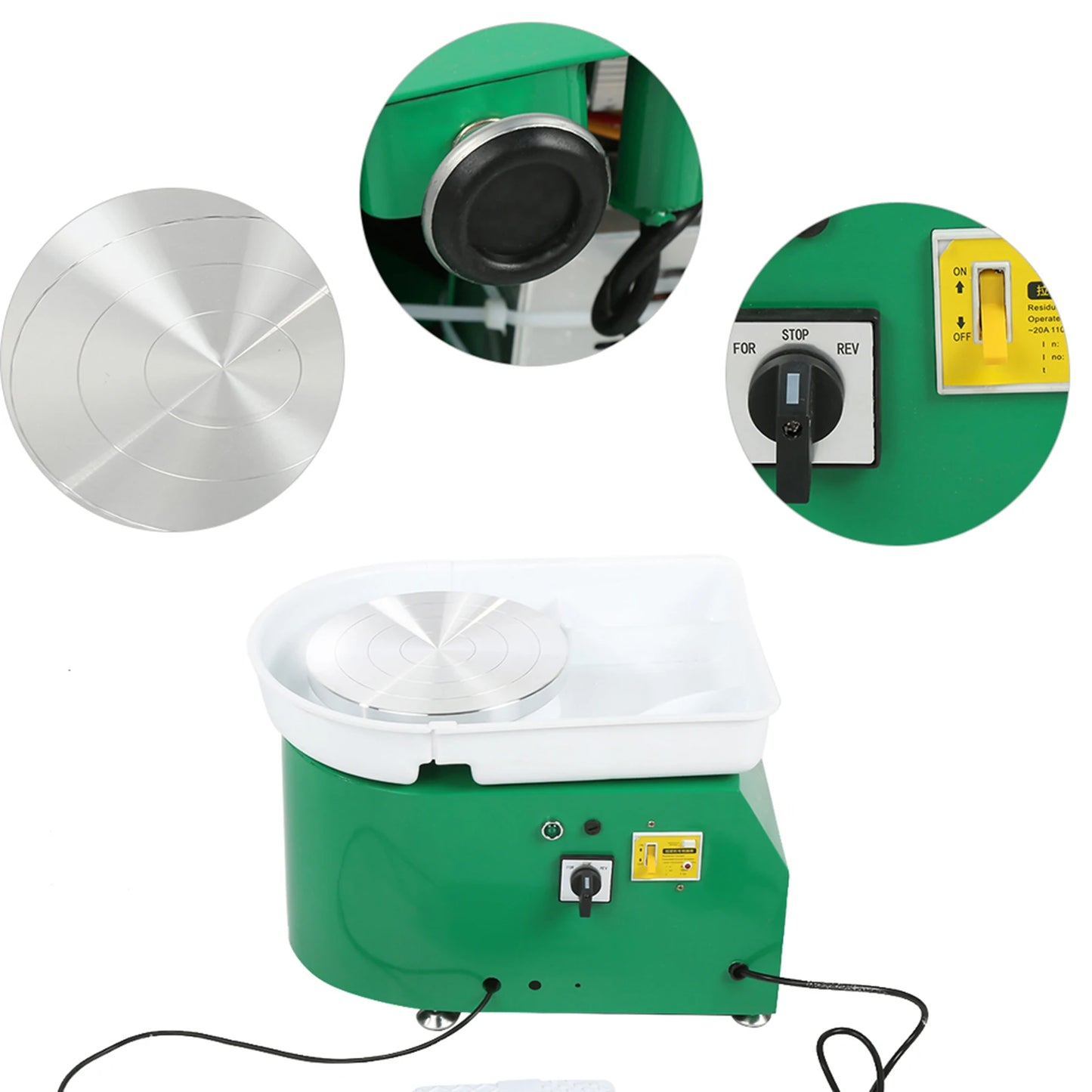MMOOKA MMOOKA 350W 24cm Brushless Electric Pottery Wheel Machine for Student and Amateur Electric Clay Art Wheel Electric Clay Wheel MachineMMOOKA.COM