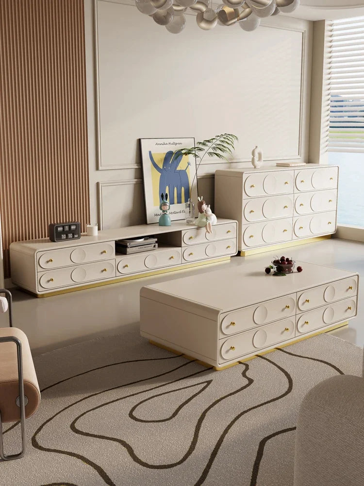 MMOOKA Light Luxury Solid Wood Sanwu Chest of Six Drawers Bedroom Storage Integrated Multifunctional Modern Minimalist
