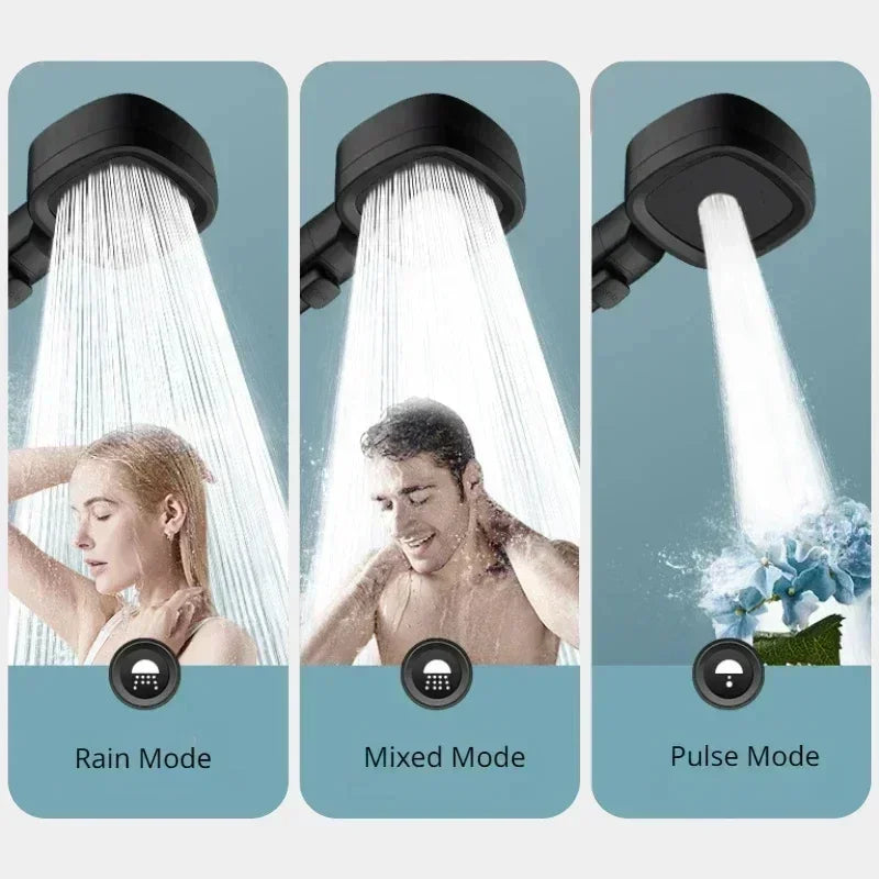 MMOOKA High Pressure Shower Head Water Saving 3-Modes Shower Heads Hanging Adjustable Water Massage Sprayer Bathroom 2025 New MMOOKA.COM