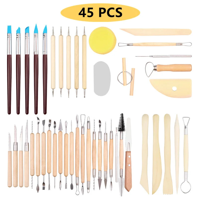 MMOOKA MMOOKA 8-61Pcs Pottery Clay Sculpting Tools, Ceramic Carving Kit Crafts Cake Ceramics Clay Sculpting Carving Pottery Modeling Tool SetMMOOKA.COM