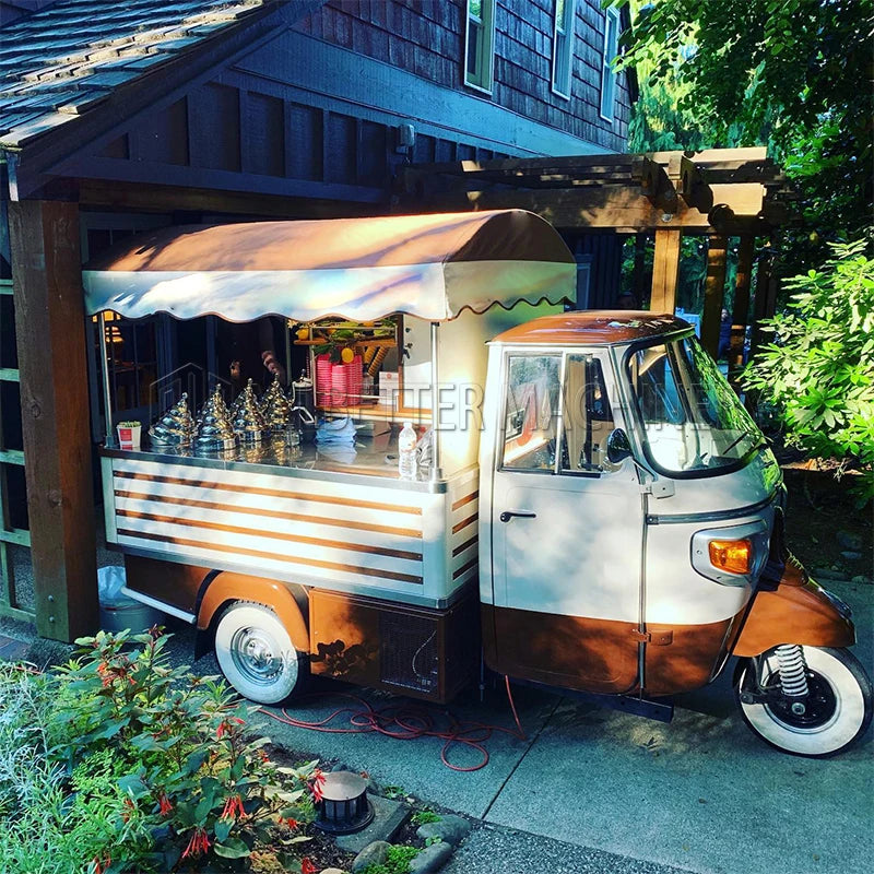 ANTNX Allbetter Mobile Motorcycle Food Truck with Full Kitchen Coffee Kiosk Street Food Cart Tuk Tuk Beer Bar Food Truck for Sale ANTNX.COM