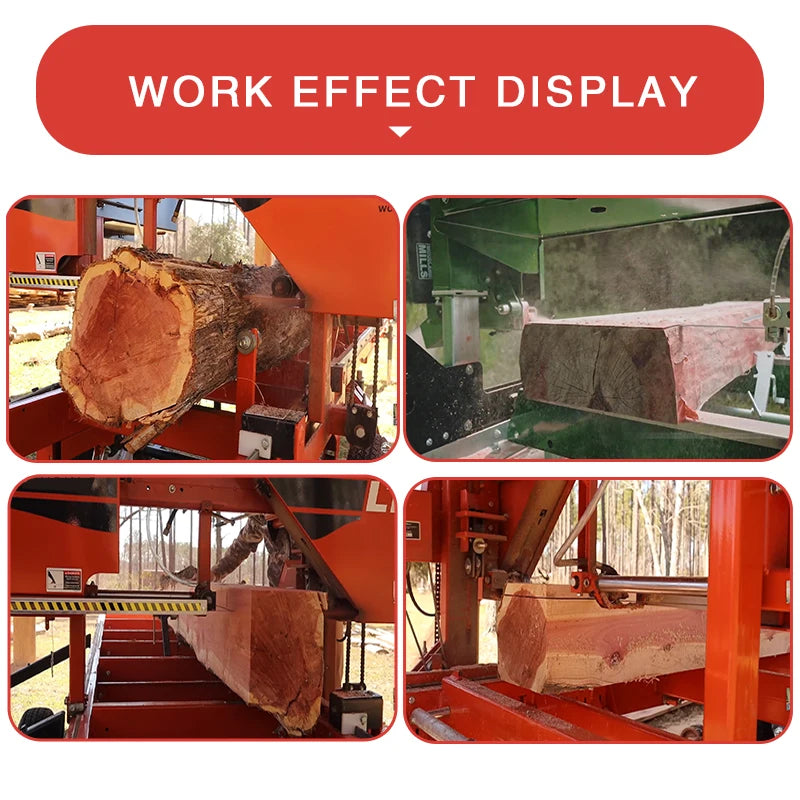 ANTNX Factory Sale Wood Working Machinery Big Log Portable Diesel Horizontal Wood Cutting Band Sawmill Machine ANTNX.COM
