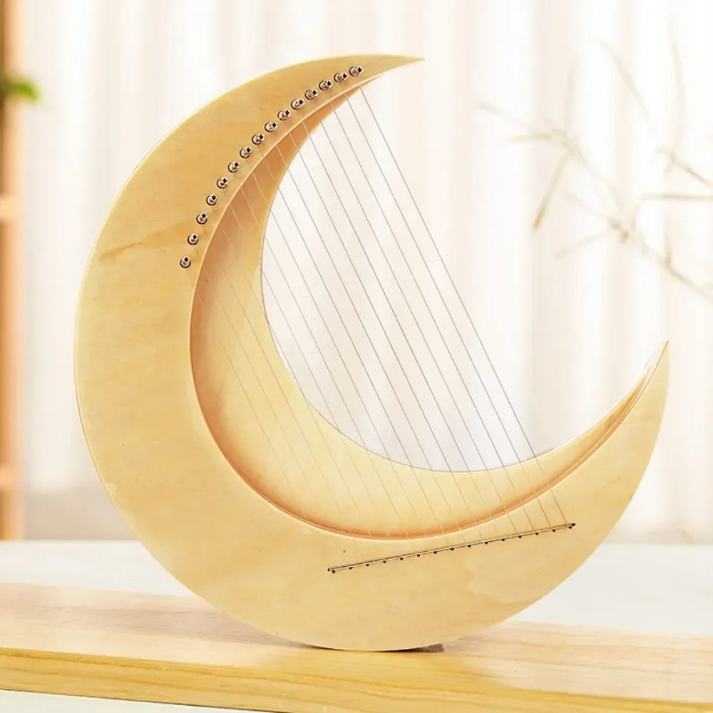 Portable Harp 15-string Lyre Beginner 10-string Lyre Small Harp Unique Art Design Chinese Musical Stringed Instruments