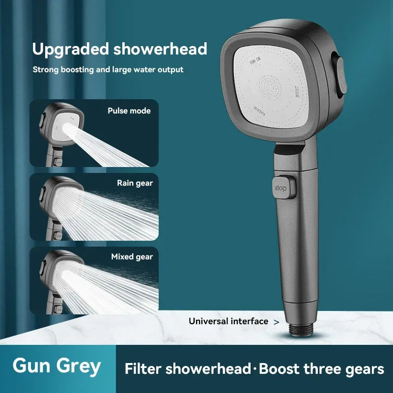 MMOOKA High Pressure Shower Head Water Saving 3-Modes Shower Heads Hanging Adjustable Water Massage Sprayer Bathroom 2025 New MMOOKA.COM