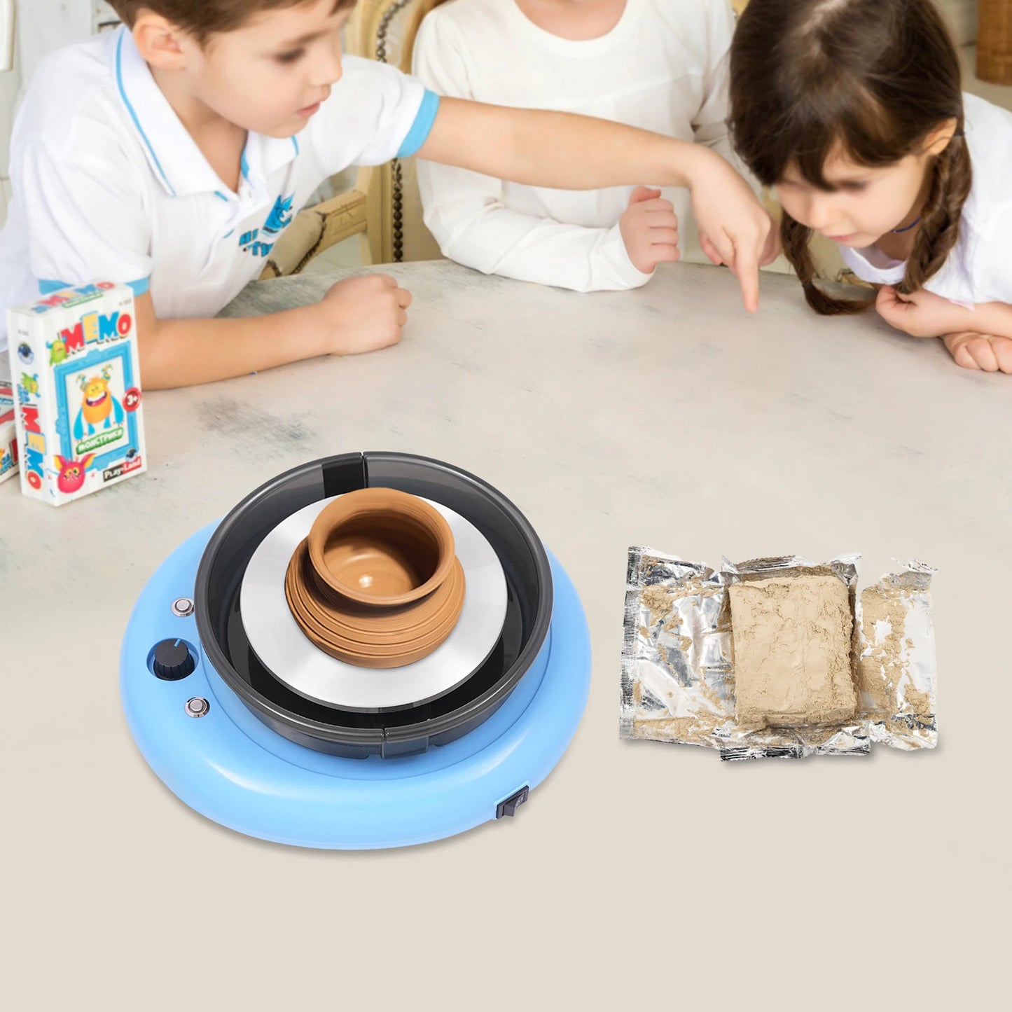 MMOOKA MMOOKA Ceramic Machine for Pottery, 60W Motor, 5.91-Inch Turntable, Adjustable Speed 0-180rpm, Includes Tools, Clay, and Acrylic PaintsMMOOKA.COM