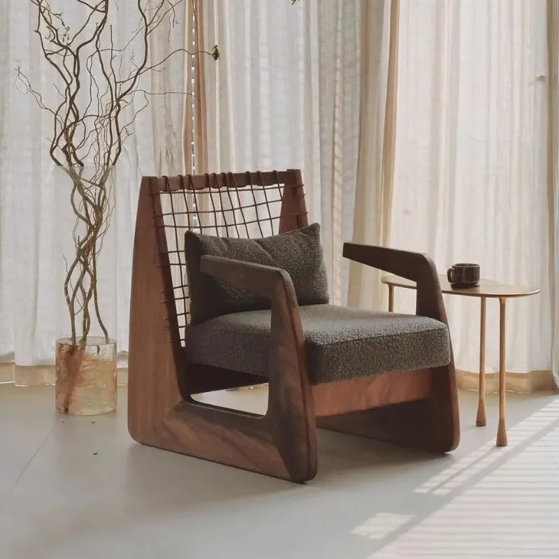 ANTNX Salon Balcony Living Room Chairs Relax Modern Individual Wooden Living Room Chairs Comfortable Lazy Sillon Postmodern Furniture ANTNX.COM