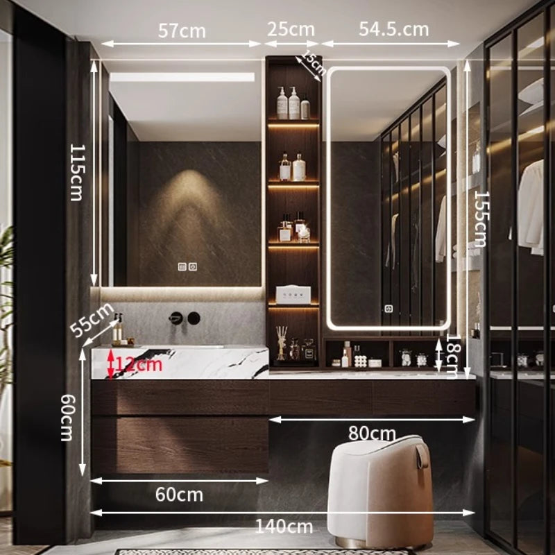 ANTNX Light Luxury Solid Wood Bathroom Cabinet Partitions Accessories Closet Cupboard Space Saver Gadgets Modern Gabinete Furniture ANTNX.COM