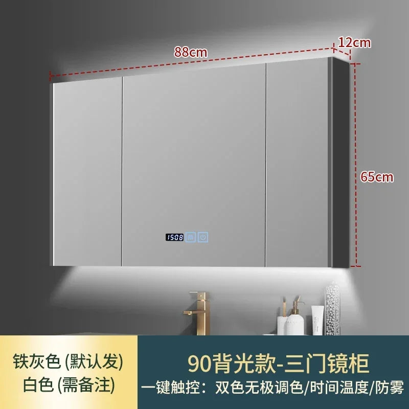 MMOOKA Wall Mounted Bathroom Cabinets Wall Mounted Mirror Aesthetic Vanity Bathroom Cabinet Smart Meubles De Salle De Bains Shelf