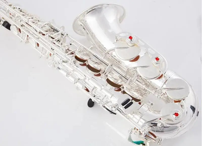 Kaluolin Brand Japan High quality Alto Saxophone E-Flat Sax Silver Alto Mouthpiece Reed Neck Musical Instrument Free