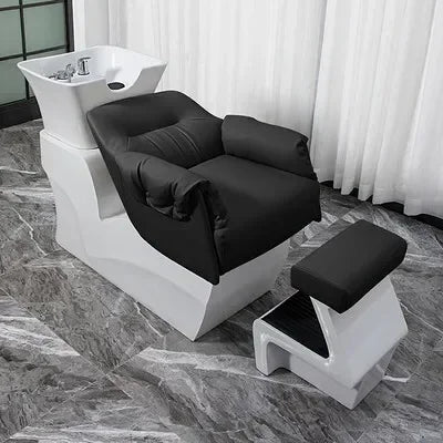 MMOOKA j Barber Shop Shampoo Chair for Hair Half Lying Shampoo Chair Sitting Beauty Flushing Bed