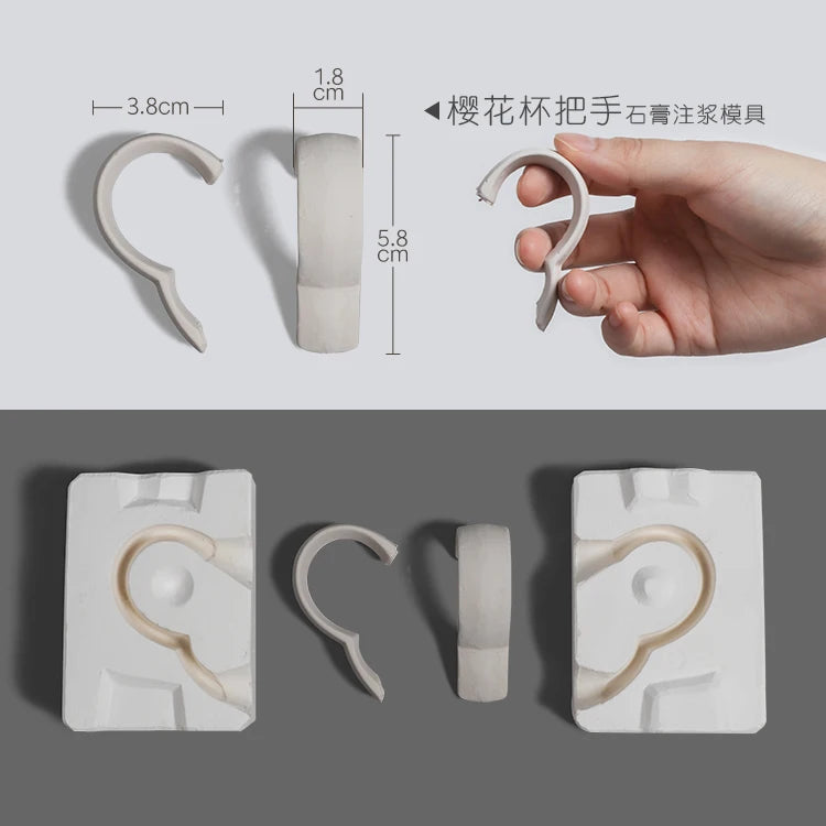 Pottery Clay Ceramic Coffee Cups, Handle Shaper Tools, Plaster Gypsum Mold Moulds, Handmade Craft Supplies, Different Kinds