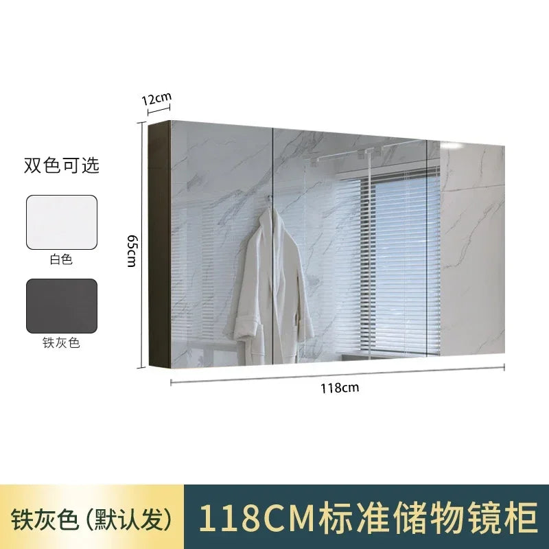 MMOOKA Wall Mounted Bathroom Cabinets Wall Mounted Mirror Aesthetic Vanity Bathroom Cabinet Smart Meubles De Salle De Bains Shelf