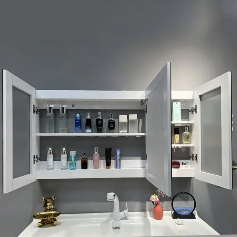 MMOOKA Wall Mounted Bathroom Cabinets Wall Mounted Mirror Aesthetic Vanity Bathroom Cabinet Smart Meubles De Salle De Bains Shelf