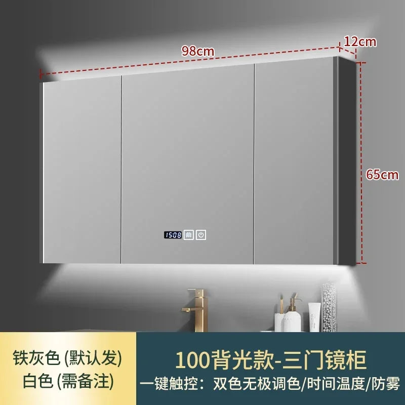 MMOOKA Wall Mounted Bathroom Cabinets Wall Mounted Mirror Aesthetic Vanity Bathroom Cabinet Smart Meubles De Salle De Bains Shelf