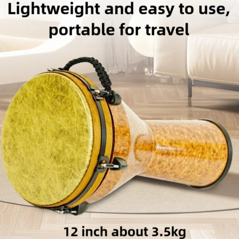 PVC Painted African Drum 12 Inch Beginners Practice Djembe Drums Professionally Playing Accompaniment Percussion Instruments