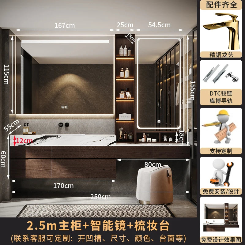 ANTNX Light Luxury Solid Wood Bathroom Cabinet Partitions Accessories Closet Cupboard Space Saver Gadgets Modern Gabinete Furniture ANTNX.COM