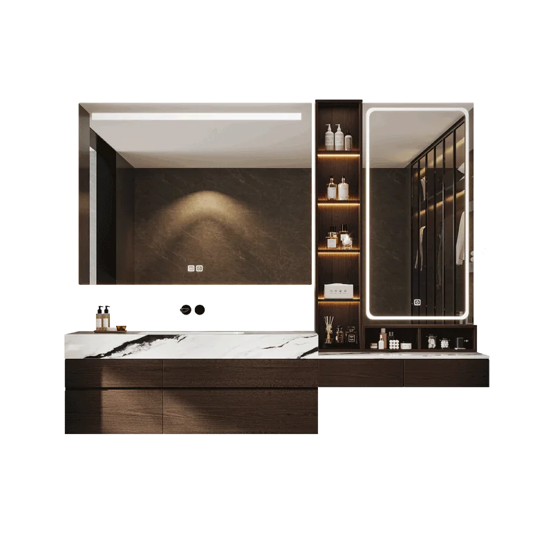 ANTNX Light Luxury Solid Wood Bathroom Cabinet Partitions Accessories Closet Cupboard Space Saver Gadgets Modern Gabinete Furniture ANTNX.COM