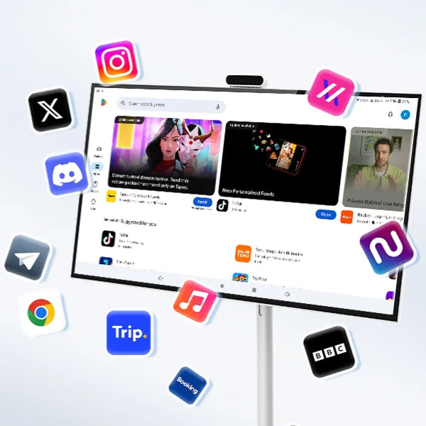 MMOOKA 2025 NEW High-Performance 27/32 Inch Tablet Android 13 6G+128G FHD Display Portable Mobile Smart TV Entertainment Work Tiktok