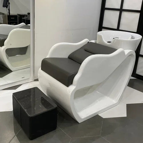 MMOOKA j Barber Shop Shampoo Chair for Hair Half Lying Shampoo Chair Sitting Beauty Flushing Bed