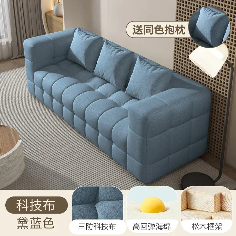 MMOOKA Kids Nordic Puff Living Room Sofa Modern Bedroom Loveseat Living Room Sofa European Oturma Odası Kanepeleri Furniture ZY50SF