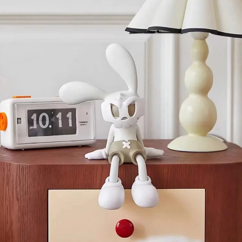 ANTNX Creative Children's Room Wearing Mask, Rabbit Sitting Posture Decoration, Home Living Room, TV Cabinet, Sofa Soft Decorations ANTNX.COM