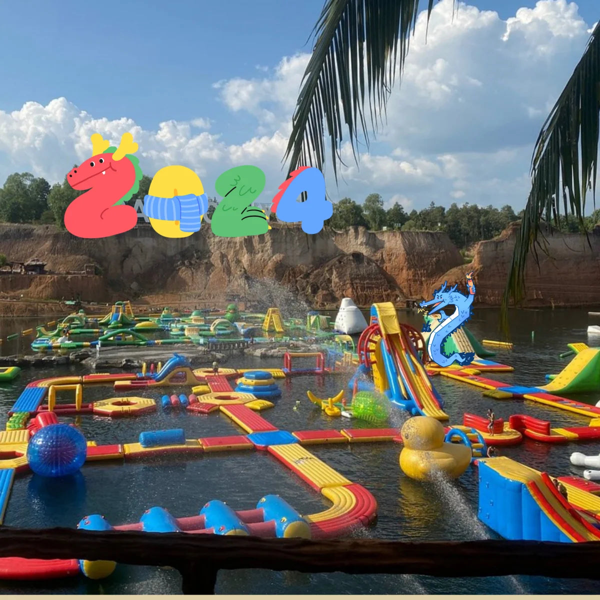 Water Park Game Inflatable Obstacle Course High Quality Inflatable Aqua Park