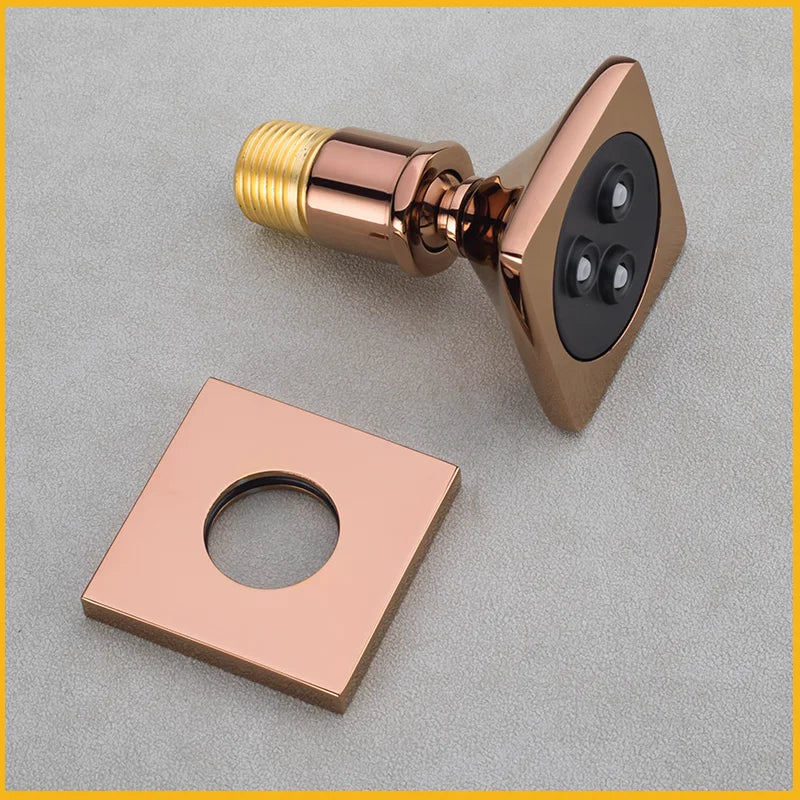 MMOOKA Chrome Black Body Sprays Square Shower Spa Massage Body Jets Rose Gold Concealed Shower Spray Head Faucet Accessory Brushed Gold MMOOKA.COM