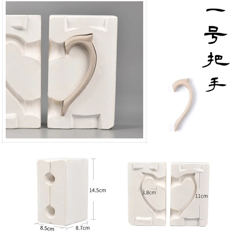 MMOOKA MMOOKA Ceramic Grouting Plaster Mold DIY Pottery Supplies Handmade Teapot/water Cup Handle Contour Sculpture Molding Auxiliary ToolsMMOOKA.COM