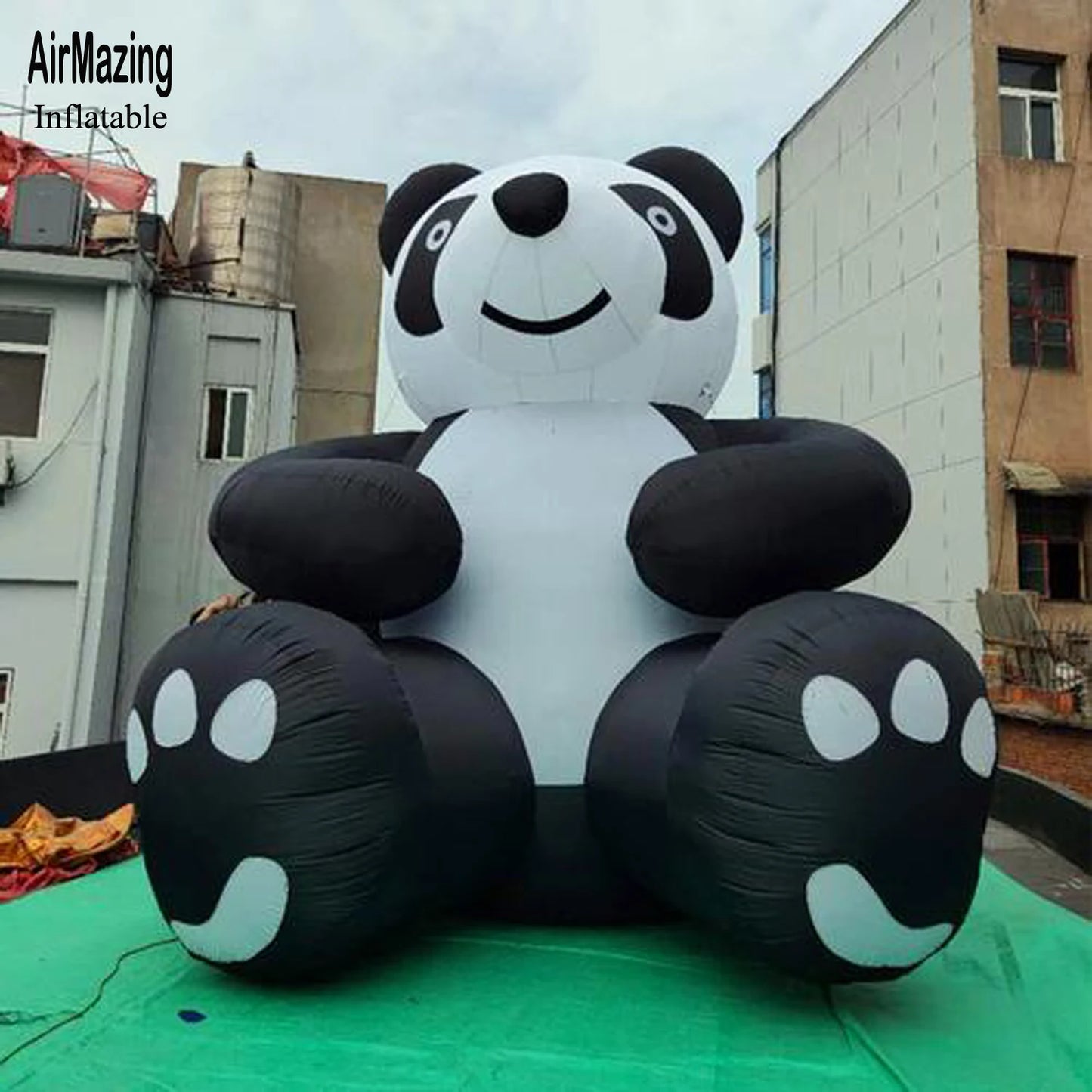 2024hot Sale Custom Cute Campaign Decorated Giant Inflatable Panda Commercial Inflatable Cartoon Mascot For Business Advertising