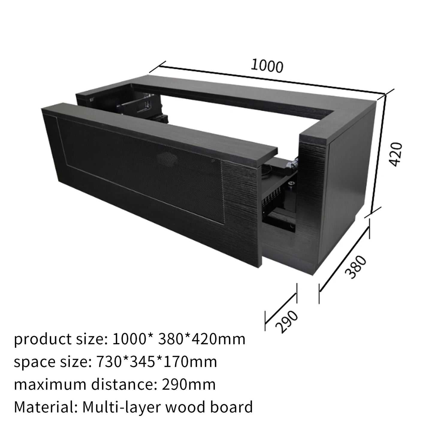 2024 New UST Projector TV Cabinet Ultra Short Throw Laser Remote Motorized Projector Cabinet for Home Theater