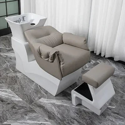 MMOOKA j Barber Shop Shampoo Chair for Hair Half Lying Shampoo Chair Sitting Beauty Flushing Bed
