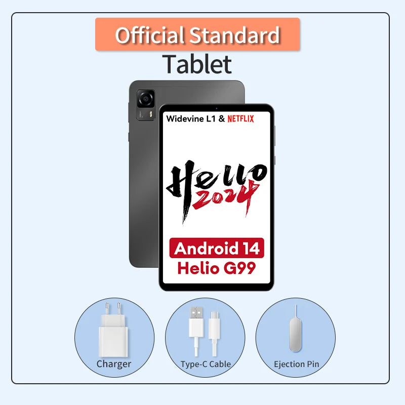 MMOOKA HEADWOLF FPad5/Pro Android 14 tablet 8.4 inch Max 16GB Ram 128GB/256GB ROM UFS2.1 Octa-core G99 Tablet PC Support WideVine L1