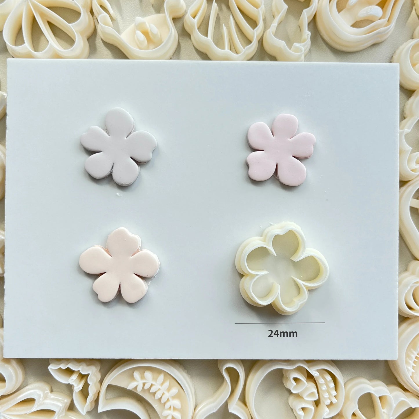 MMOOKA MMOOKA Flower Soft Pottery Earrings Polymer Clay Cutter Hollow Geometric Pattern Mold DIY Ceramic Earrings Jewelry Pendants Clay ToolsMMOOKA.COM