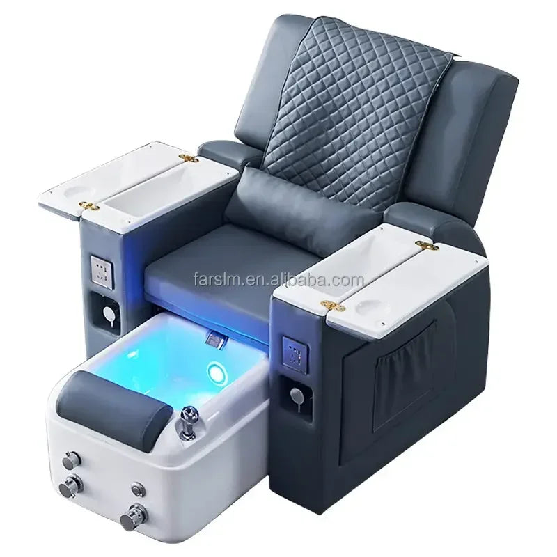 MMOOKA 2023 Professional Luxury Modern Beauty Nail Furniture Reclining Swivel Foot Spa Massage Pedicure Chair