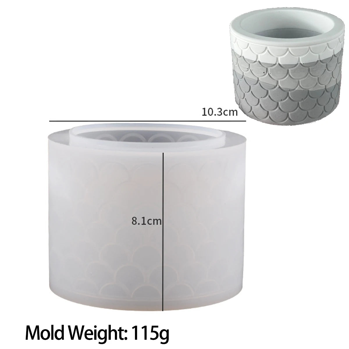 MMOOKA DIY Round Plaster Candle Cup Silicone Mold Flowerpot Storage Jar Cement Plaster Pottery Mould Concrete Making Crafts SuppliesMMOOKA.COM