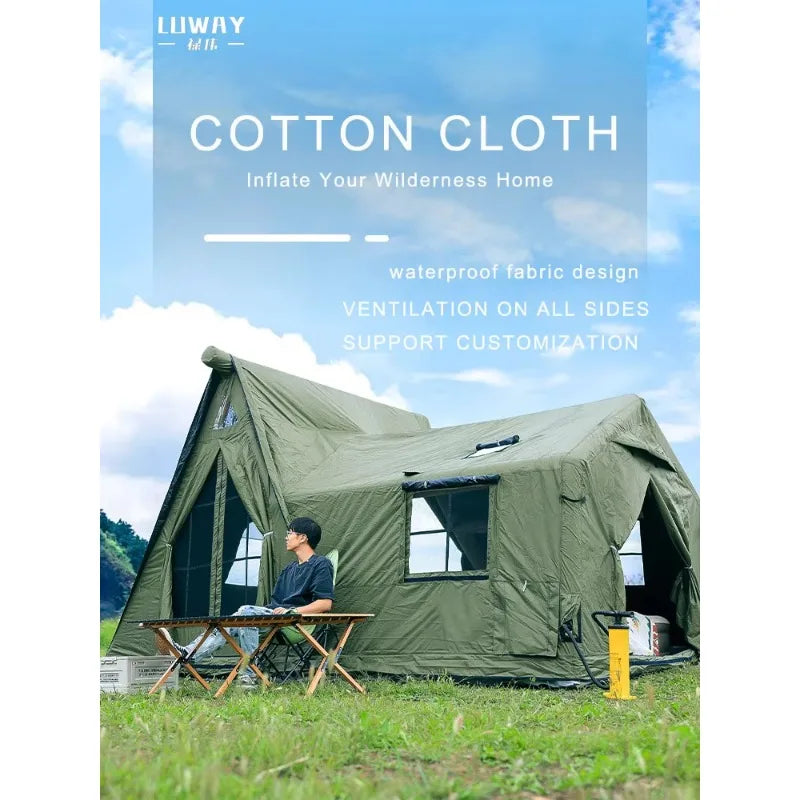 ANTNX 5-6 Person Oxford Fabric Inflatable Tent UV Protected Summer Tent Lightweight Portable Waterproof Beach Tents Camping Outdoor ANTNX.COM