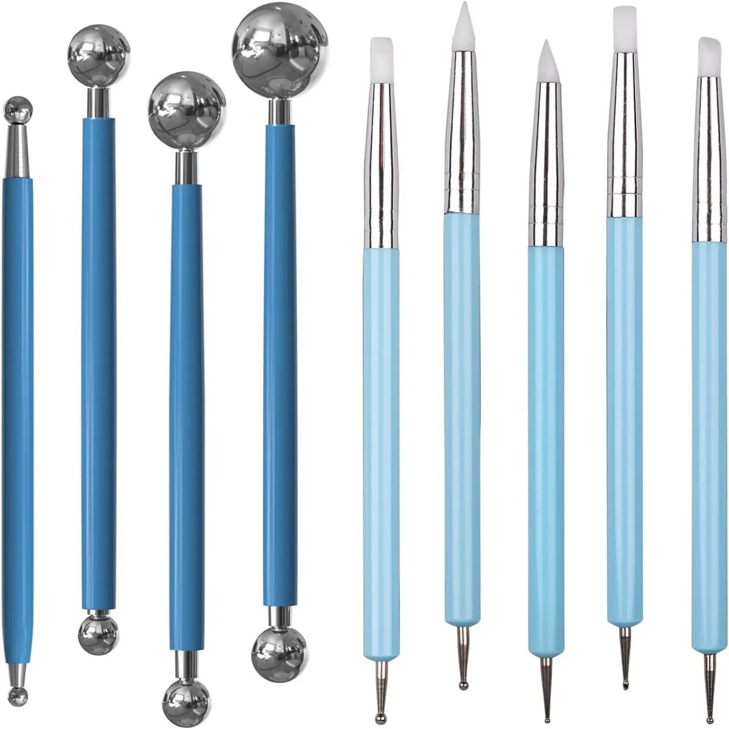 MMOOKA Polymer Modeling Clay Sculpting Tools Dotting Pen Ball Stylus, Pottery Ceramic Clay Indentation Tools Set for DIY Nail Art CraftMMOOKA.COM