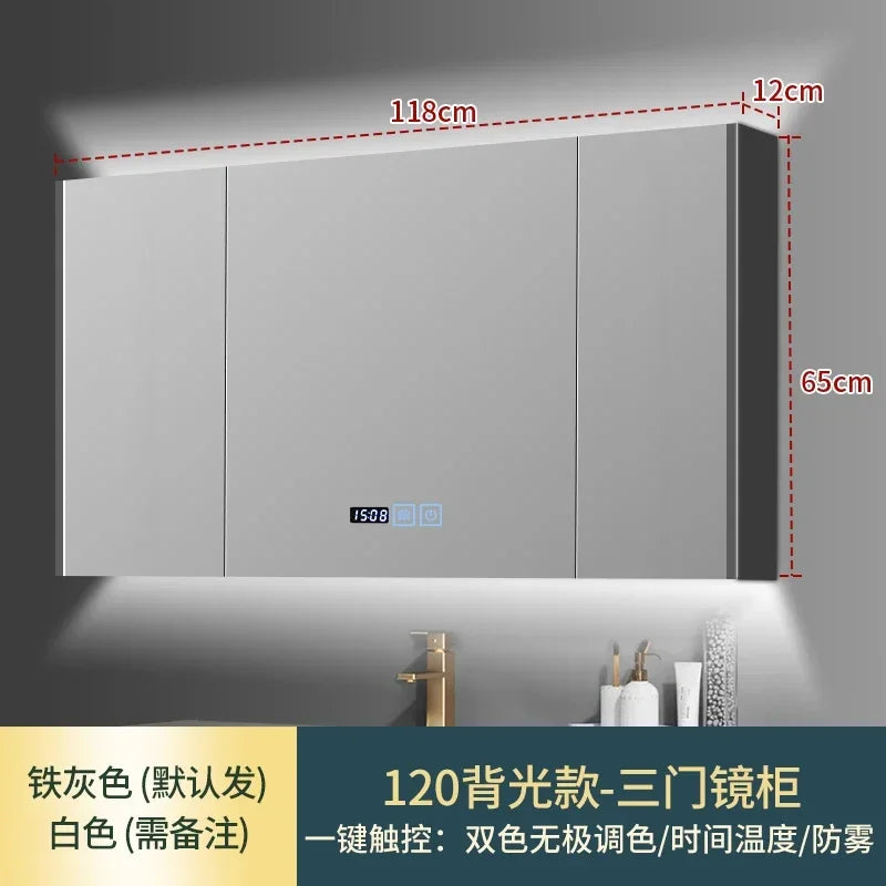 MMOOKA Wall Mounted Bathroom Cabinets Wall Mounted Mirror Aesthetic Vanity Bathroom Cabinet Smart Meubles De Salle De Bains Shelf