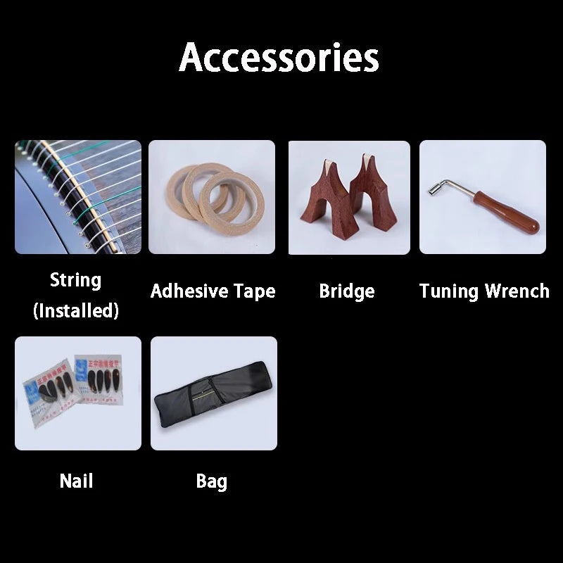 21 Strings Woodwooden Guzheng Instrument Traditional Kids Chinese Mini Guzhengchinese Guzheng Strings Full Set Accessories