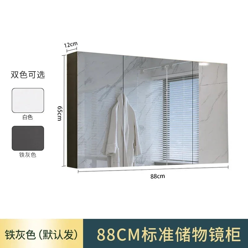 MMOOKA Wall Mounted Bathroom Cabinets Wall Mounted Mirror Aesthetic Vanity Bathroom Cabinet Smart Meubles De Salle De Bains Shelf