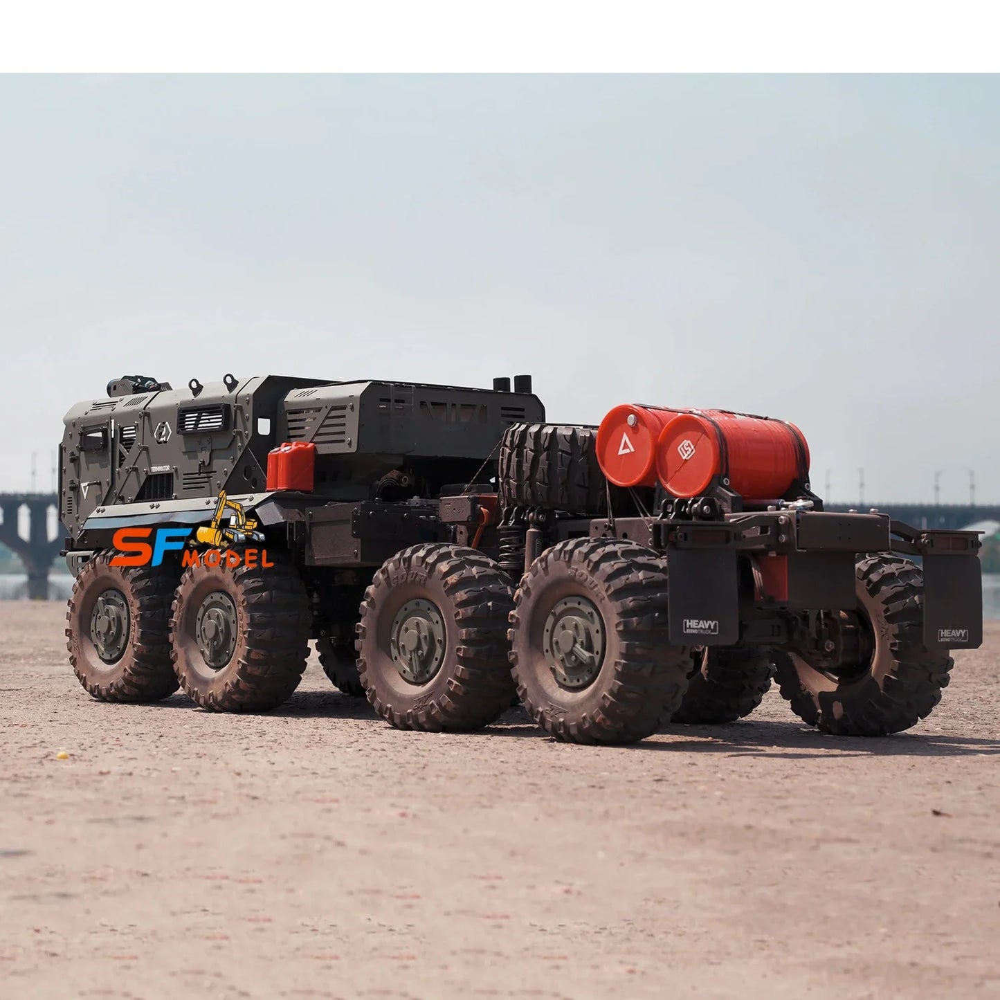ANTNX ST10X Rc 1/10 Truck 8x8 RC Car Metal Model with Light and Sound System Remote Control Military Truck Buggy Model Adult Toys ANTNX.COM